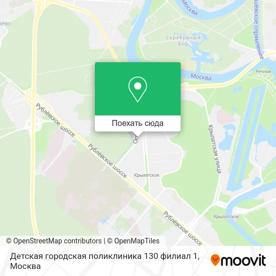Карта Детская городская поликлиника 130 филиал 1