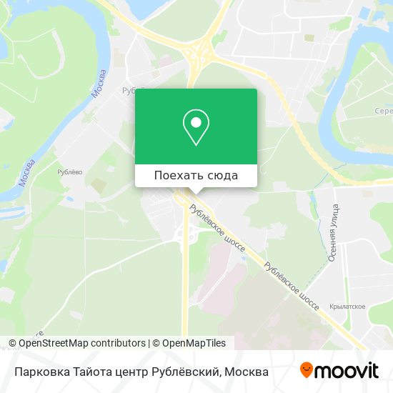 Карта Парковка Тайота центр Рублёвский