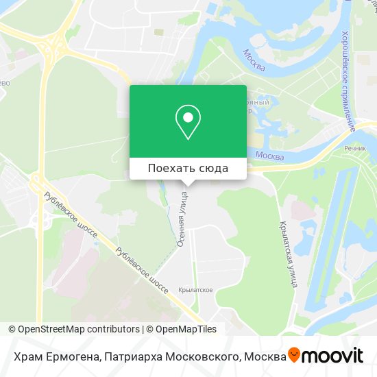Карта Храм Ермогена, Патриарха Московского