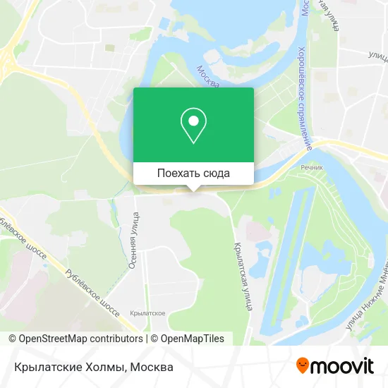 Карта Крылатские Холмы
