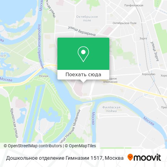 Карта Дошкольное отделение Гимназии 1517