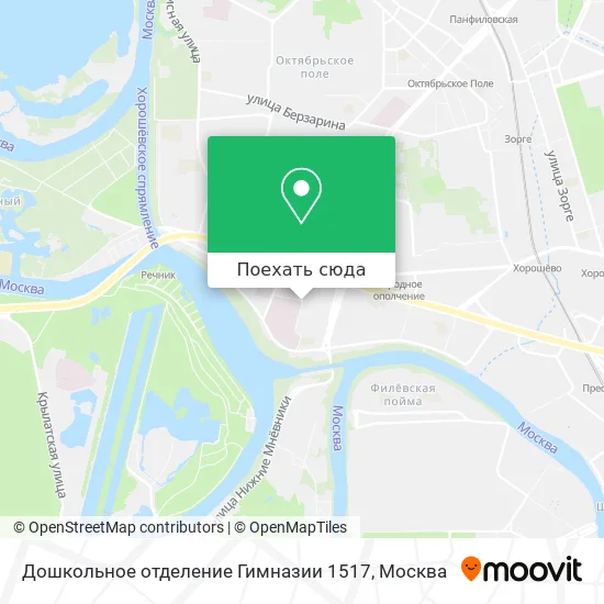 Карта Дошкольное отделение Гимназии 1517