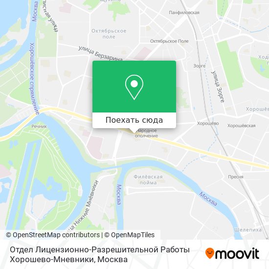 Карта Отдел Лицензионно-Разрешительной Работы Хорошево-Мневники