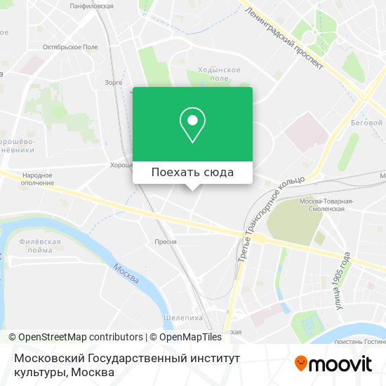 Карта Московский Государственный институт культуры