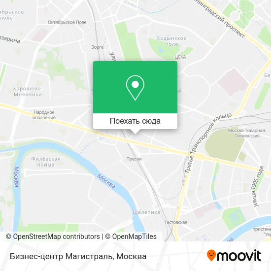 Карта Бизнес-центр Магистраль