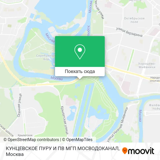 Карта КУНЦЕВСКОЕ ПУРУ И ПВ МГП МОСВОДОКАНАЛ