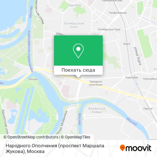 Карта Народного Ополчения (проспект Маршала Жукова)