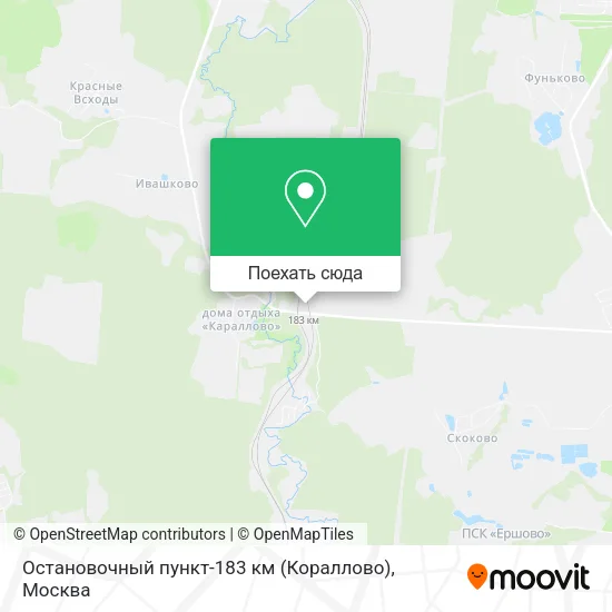 Карта Остановочный пункт-183 км (Кораллово)