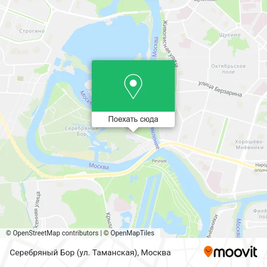 Карта Серебряный Бор (ул. Таманская)