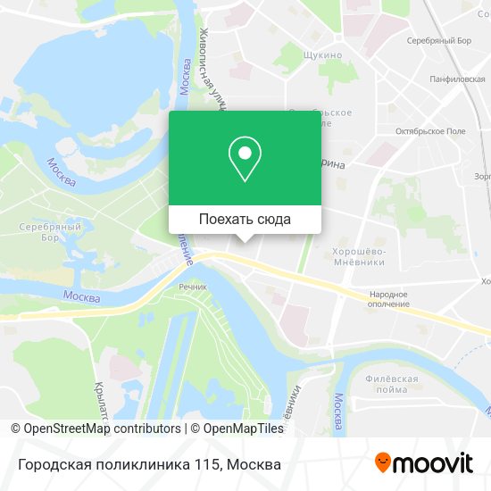 Карта Городская поликлиника 115