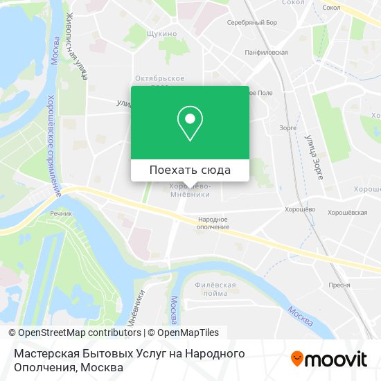 Карта Мастерская Бытовых Услуг на Народного Ополчения