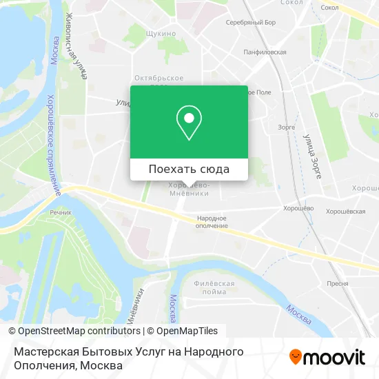 Карта Мастерская Бытовых Услуг на Народного Ополчения