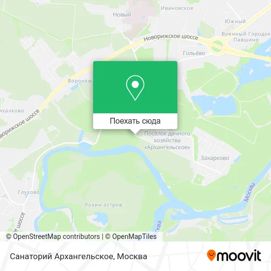 Карта Санаторий Архангельское