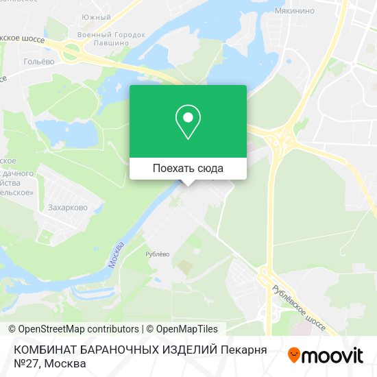 Карта КОМБИНАТ БАРАНОЧНЫХ ИЗДЕЛИЙ Пекарня №27