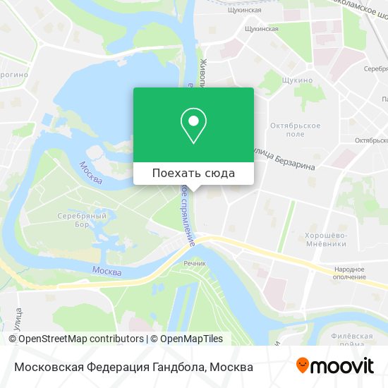 Карта Московская Федерация Гандбола