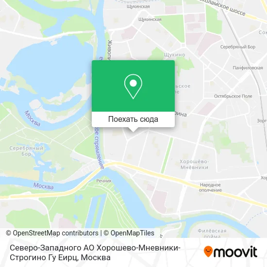 Карта Северо-Западного АО Хорошево-Мневники-Строгино Гу Еирц