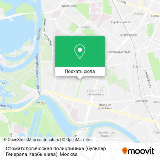 Карта Стоматологическая поликлиника (бульвар Генерала Карбышева)