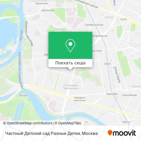 Карта Частный Детский сад Разные Детки