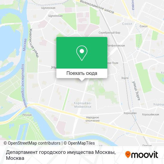 Карта Департамент городского имущества Москвы