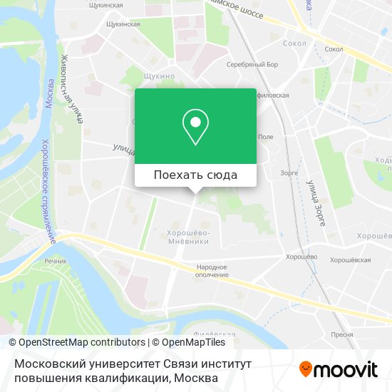 Карта Московский университет Связи институт повышения квалификации