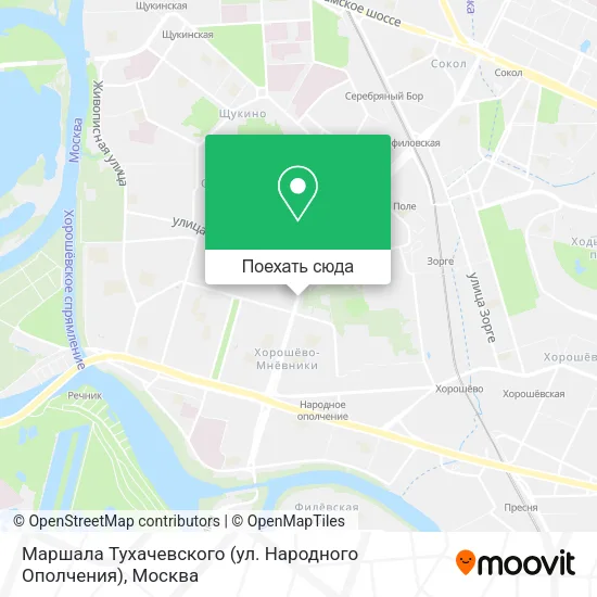 Карта Маршала Тухачевского (ул. Народного Ополчения)