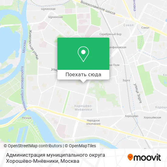 Карта Администрация муниципального округа Хорошёво-Мнёвники
