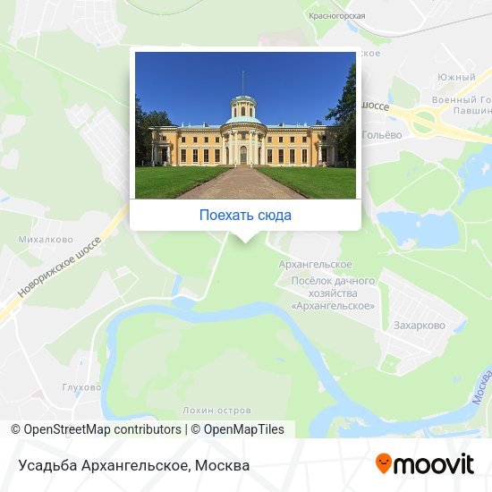 Карта Усадьба Архангельское