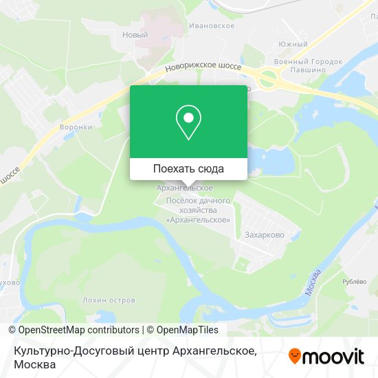 Карта Культурно-Досуговый центр Архангельское