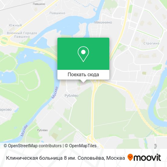 Карта Клиническая больница 8 им. Соловьёва