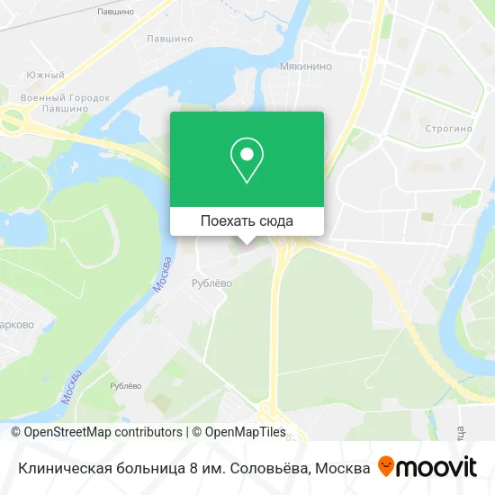 Карта Клиническая больница 8 им. Соловьёва