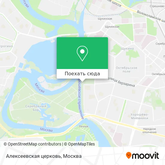 Карта Алексеевская церковь