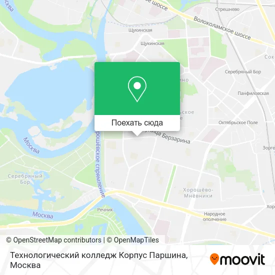 Карта Технологический колледж Корпус Паршина