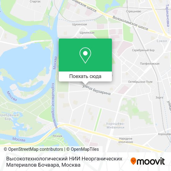 Карта Высокотехнологический НИИ Неорганических Материалов Бочвара