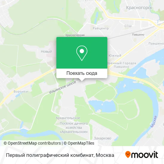 Карта Первый полиграфический комбинат