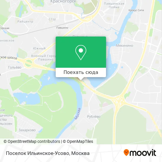 Карта Поселок Ильинское-Усово
