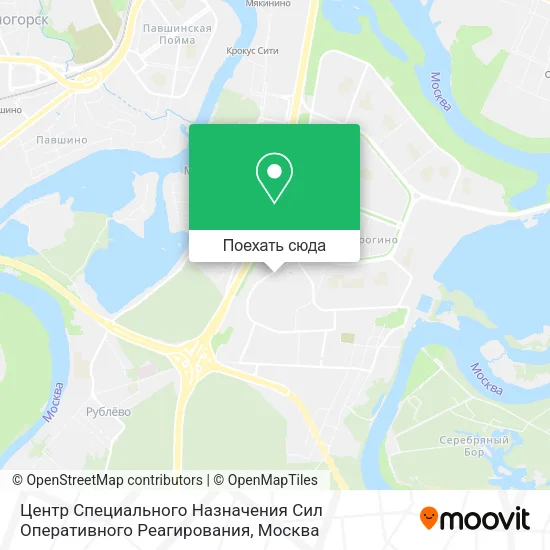 Карта Центр Специального Назначения Сил Оперативного Реагирования