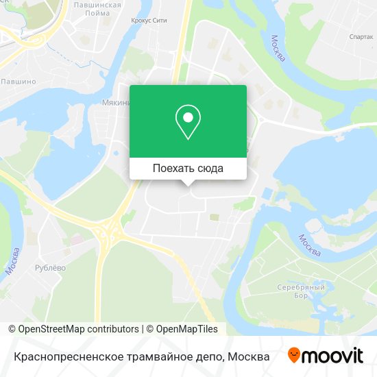 Карта Краснопресненское трамвайное депо