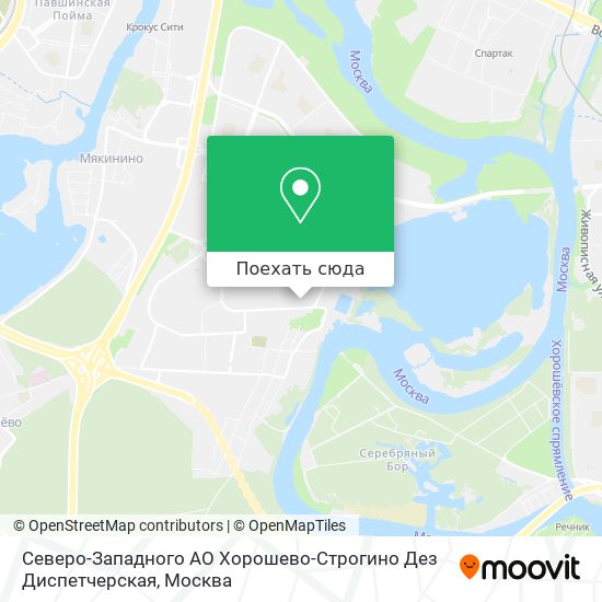 Карта Северо-Западного АО Хорошево-Строгино Дез Диспетчерская