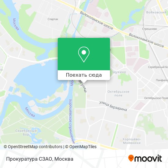 Карта Прокуратура СЗАО