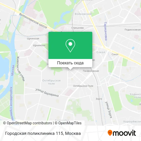 Карта Городская поликлиника 115