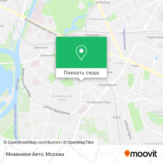 Карта Мневники-Авто