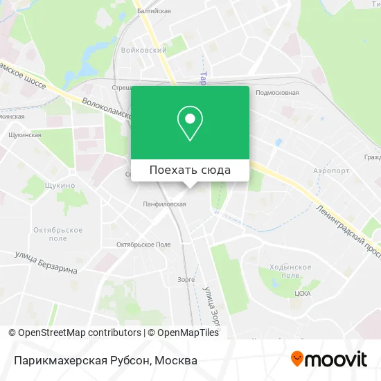 Карта Парикмахерская Рубсон