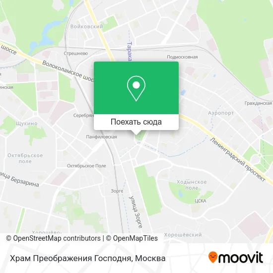 Карта Храм Преображения Господня