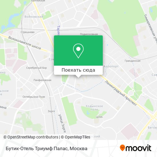 Карта Бутик-Отель Триумф Палас