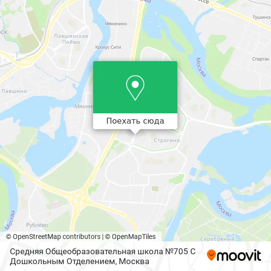 Карта Средняя Общеобразовательная школа №705 С Дошкольным Отделением