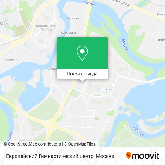 Карта Европейский Гимнастический центр