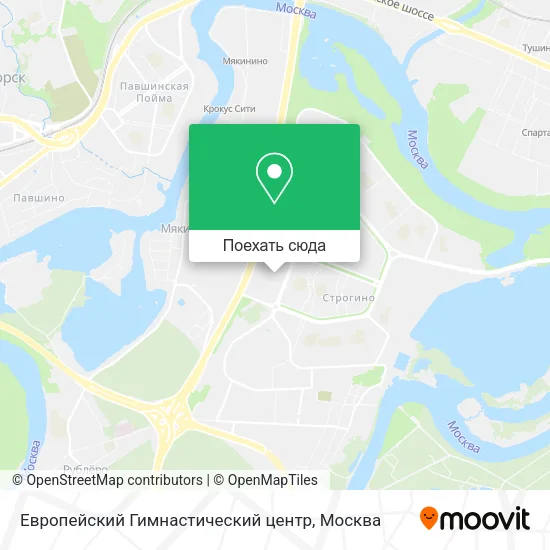 Карта Европейский Гимнастический центр