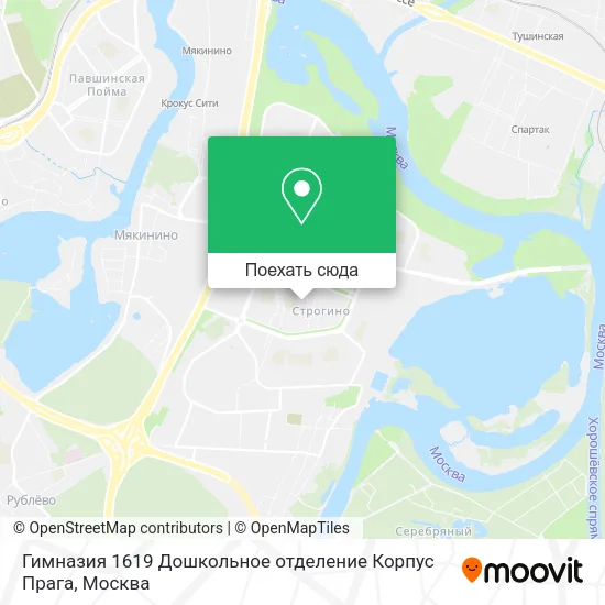 Карта Гимназия 1619 Дошкольное отделение Корпус Прага