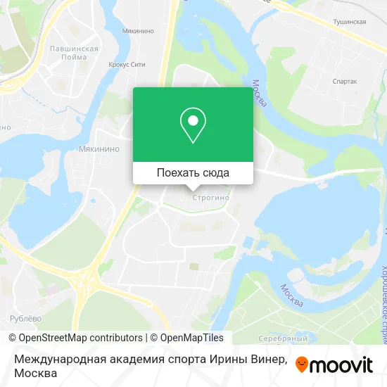 Карта Международная академия спорта Ирины Винер