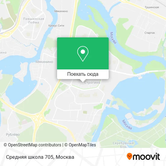 Карта Средняя школа 705